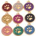 Manufacturer Wholesale Customized Metal Dog Tag Cute Shape Glitter Effect Gold-Plated Engraved Identity Free Artwork Design