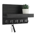 Key Holder for Wall Decorative Key and Mail Holder with Shelf Has Large Hooks for Bags Coats Umbrella