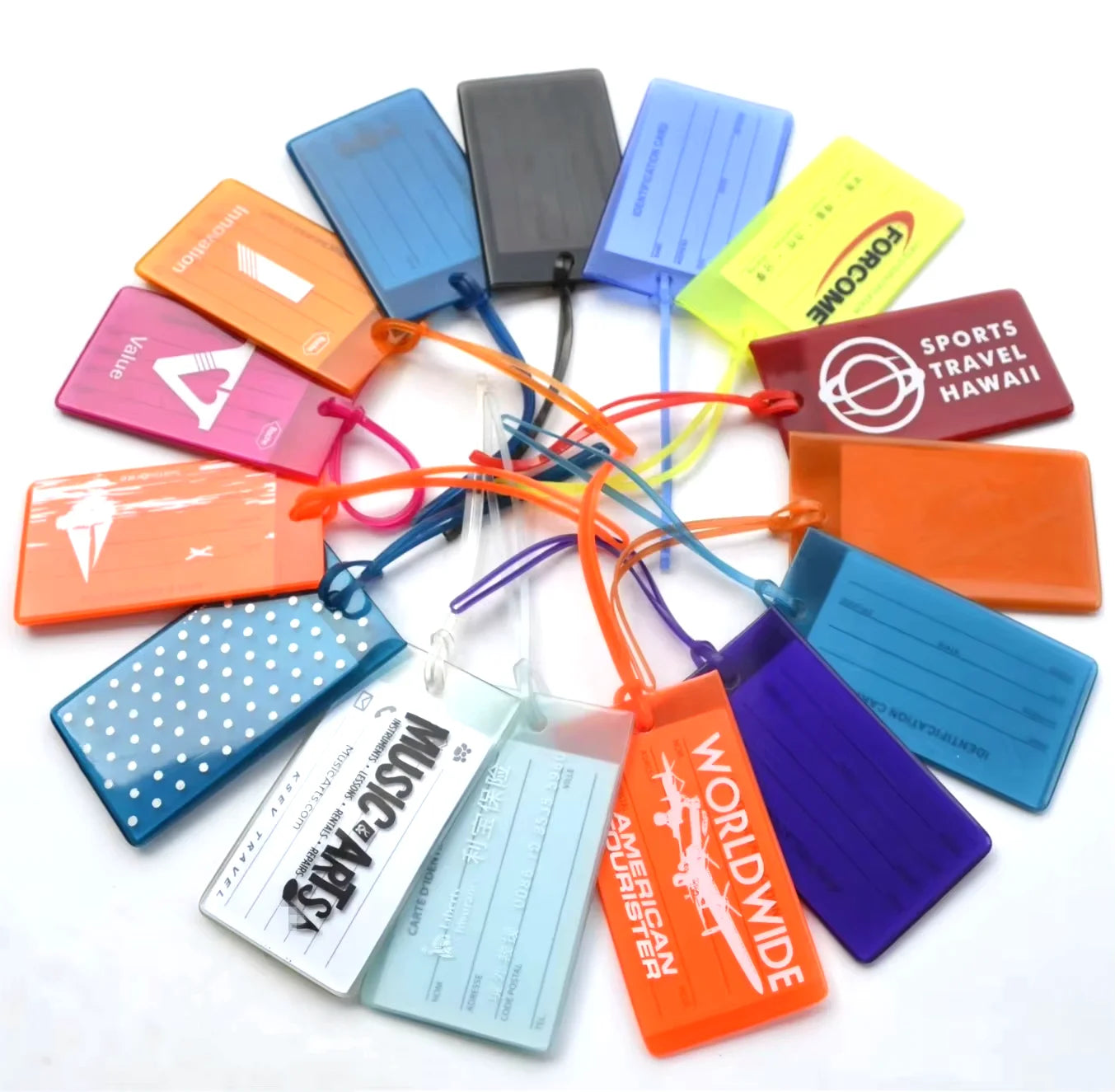 Custom Made Clear PVC Cruise Tag Holder Suitcase Identify Label Plastic Travel Luggage Tags