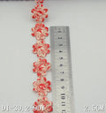DIY Ribbon Art Crafts Tape Decoration Mini Daisy 2.5cm Width Pink Gradient Color 100% Polyester Narrow Border Lace Trim