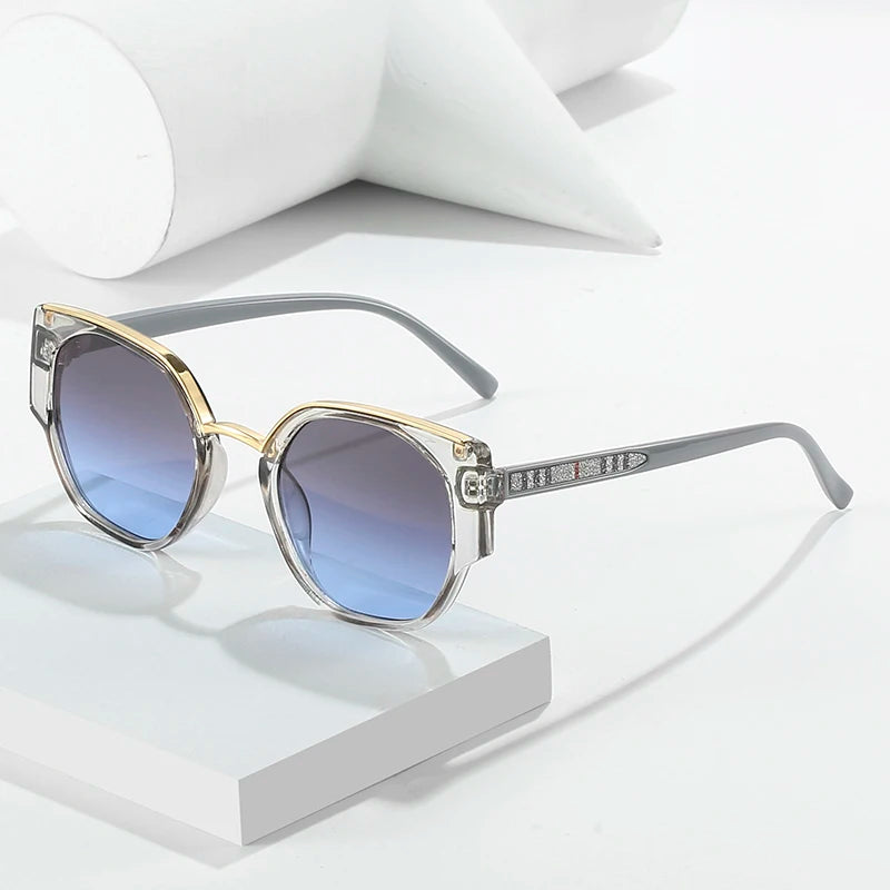 9563 Shades Sun Glasses Vintage Women Uv400 Adult Luxury Cool Luxe Clear Designer Round Sunglasses Men Cat Eye Sunglasses