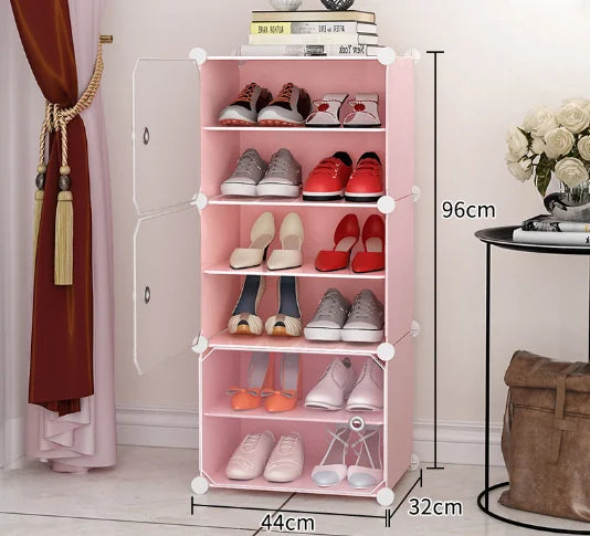 Cheap Wholesale Modern Plastic Storage Cabinet Shoe Rack for Dining or Outdoor Use with Transparent Door Practical and Popular