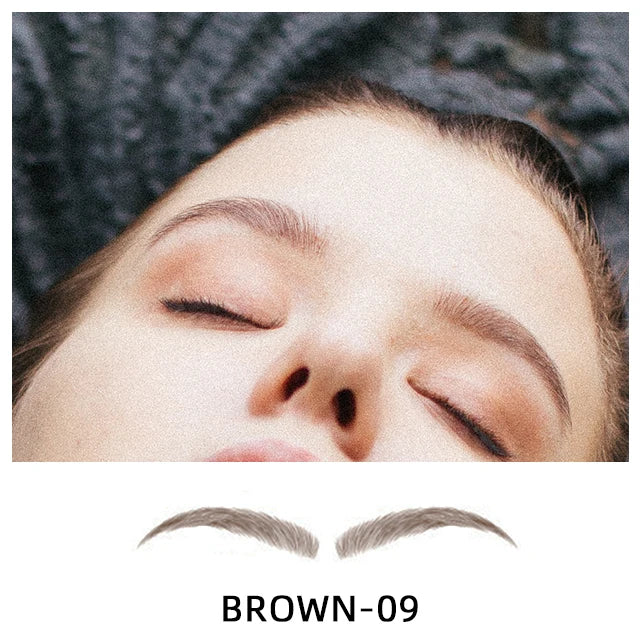 Manufacturers Direct Brown 6D Imitation Ecological Temporary Waterproof Eyebrow Tattoo Stickers with 5-7 Days Durability
