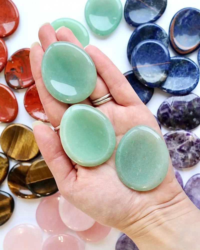 Thumbstone Decompression Portable Oval Pendant Stone Crafts Decompression Stone Worry Stones