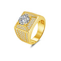 Nickle-free 925 Sterling Silver Jewelry Hip Hop Style With 3Carat Moissanite Full Iced Out Stylish Moissanite Ring for Men