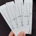 Zircon Pendant Necklace for Girls and Students Simple Silver Choker Chain Small Gift for Girls Wholesale NS10226