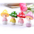 Japanese Style  Kawaii Mushroom Baby Figurines 3D Statues Miniature for Fairy Garden Accessories Pendant Key Chain Decorations
