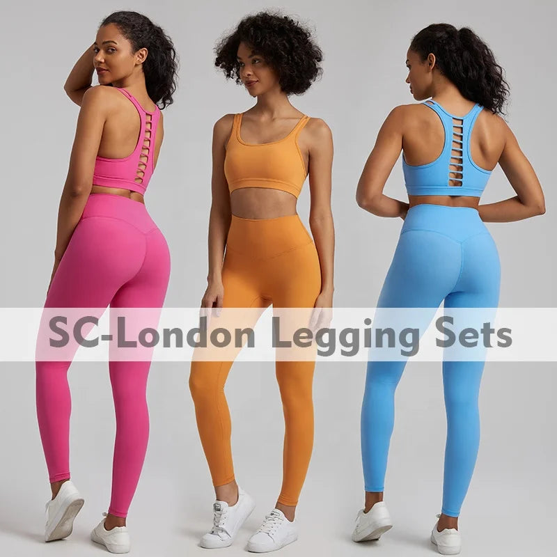 SHINBENE Super Cloud Ladies Sport Workout Shorts Sets 2 Pieces Women Cross Fitness Yoga Bras Sets