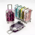 Newest Cute Creative Mini Suitcase Eye Lash Case Packaging 3d Mink Eyelash Luggage Storage Case Wholesale Vendor Custom logo