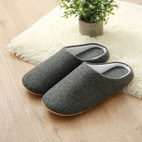 Custom Women Closed Toe Winter Thermal Soft Comfy Memory Foam Japanese 100% Cotton Suede Sole Silent Indoor Home for
