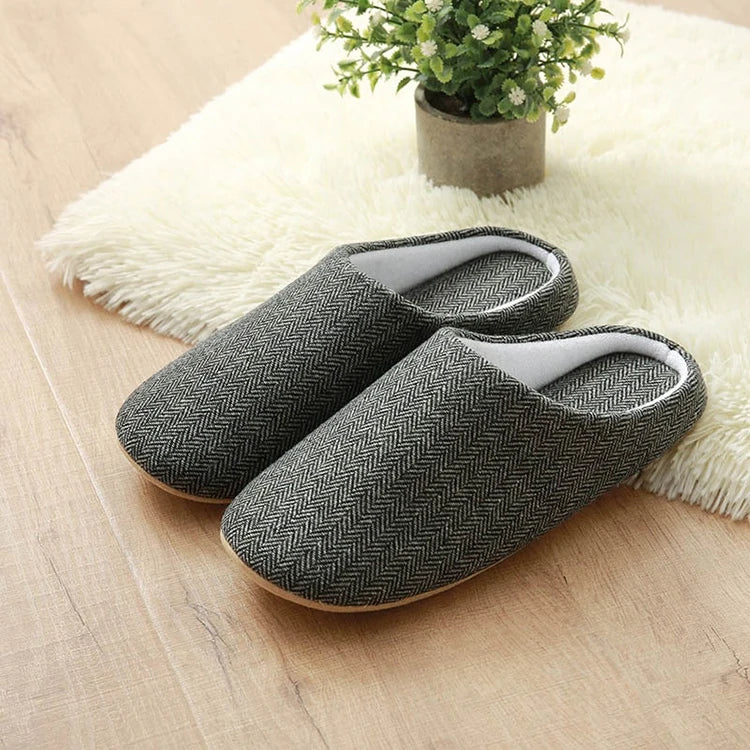 Custom Women Closed Toe Winter Thermal Soft Comfy Memory Foam Japanese 100% Cotton Suede Sole Silent Indoor Home for
