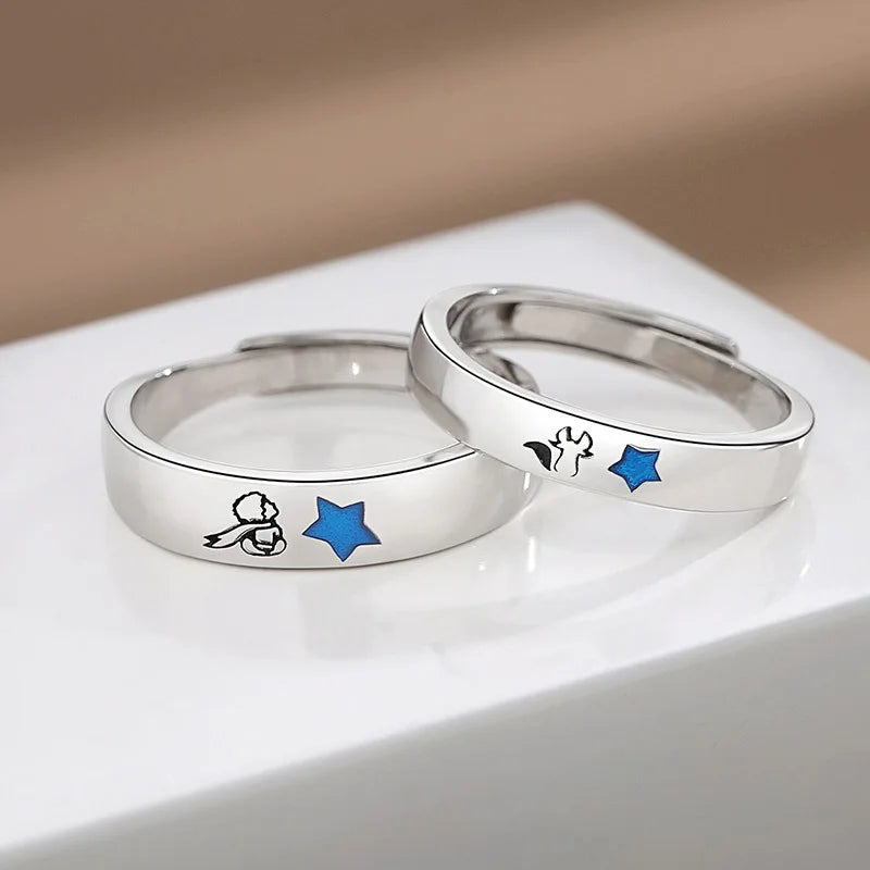 Couple Ring for Wedding Jewelry Valentine's Day Gift  and the Fox Open Adjustable Ring