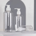 Boston Round PET Plastic Bottle with Pump Sprayer Screen Printing Beauty Packaging Liquid Container