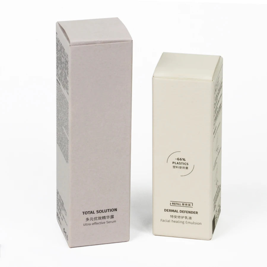 ECO Friendly Custom Logo Printed Skincare Bottles or Jars Packaging Paper Cosmetic Box