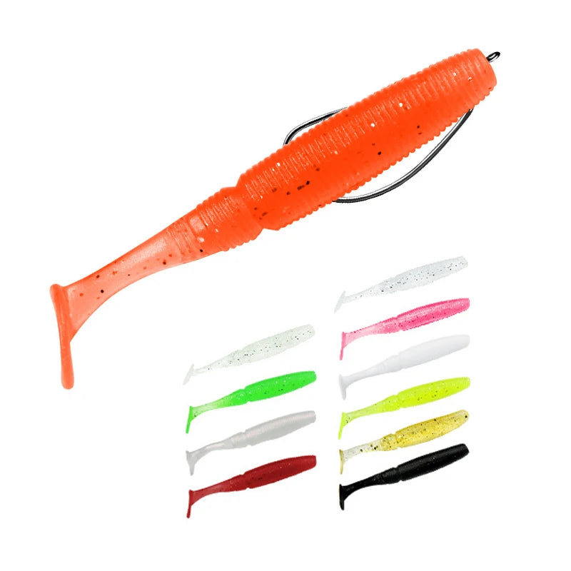 7.5cm 3g Artificial Fishing Lure Rubber Fish Soft Bait Bass Lure Fish Tackle Rubber Lure