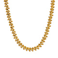 JINYOU 1057 Minimalist Metal Texture Accessories Jewelry Necklace Stainless Steel Leaf Necklace