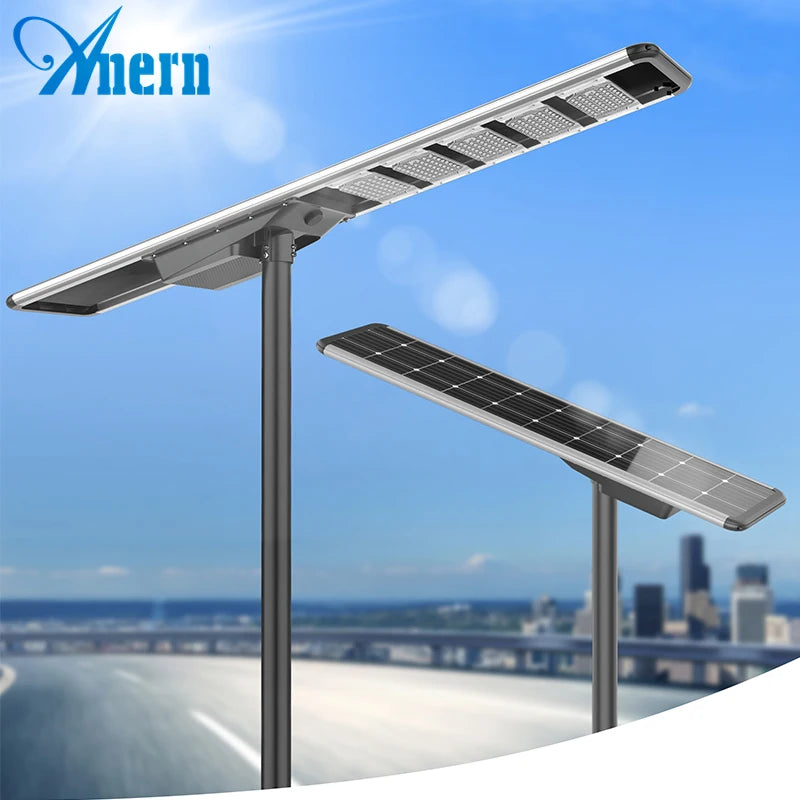 210lm/w Anern IP65 30w 40w 60w 80w 100w Solar Led Street Light