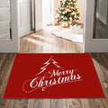 Christmas Water Absorbent Entryway Mat Easy to Care Home Floor Non-Slip Dirty-Resistant Crystal Velvet Area Polyester