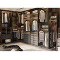 Customized Modern Walk in Closet Cabinet Furniture White Oak Veneer Wardrobe Walk in Closet Wardrobes