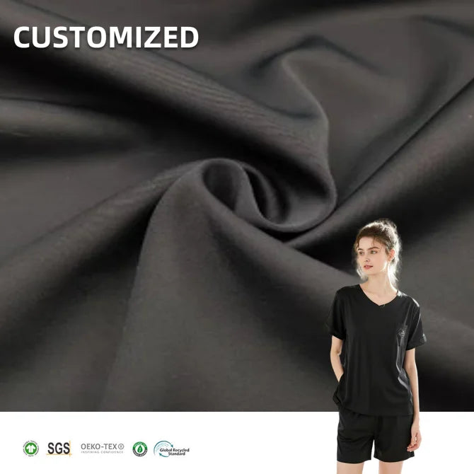 Soft OEKO-100 4Way Stretch Sustainable 75% Nylon 25% Spandex Interlock Fabric for Sportwear