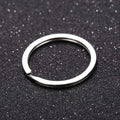 Keyring Holder Split Ring Polished Key Chain Key Fob Hardware Anti-Lost Security Clip Belt Key Stainless Steel Split Key Rings