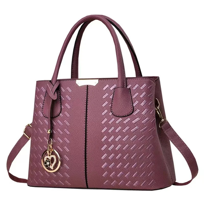 Female Pu Leather Tan Vintage Leather Hand Bag
