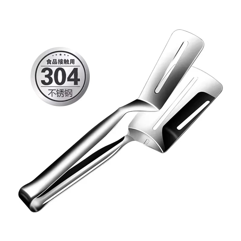 Daoqi Hot Selling 304 Stainless Steel Steak Clip Multifunctional Grill Clamps Food Utensils Stainless Steel Tongs Metal Tools