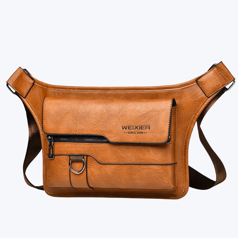 Wholesale China Classic Fashion Crossbody Bag PU Leather Messenger Men Sling Bag