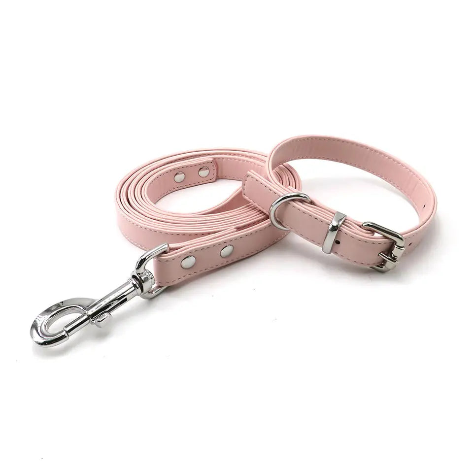 Colorful Luxury Dog Collar Wholesale Custom Popular Waterproof PU Leather Collar for Dog
