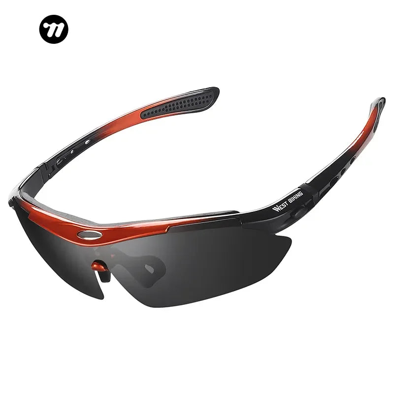 WEST BIKING HD Polarized Anti UV400 Cycling Glasses Sunglasses with 5 Lens Ciclismo Bike Goggles for Outdoor Sports