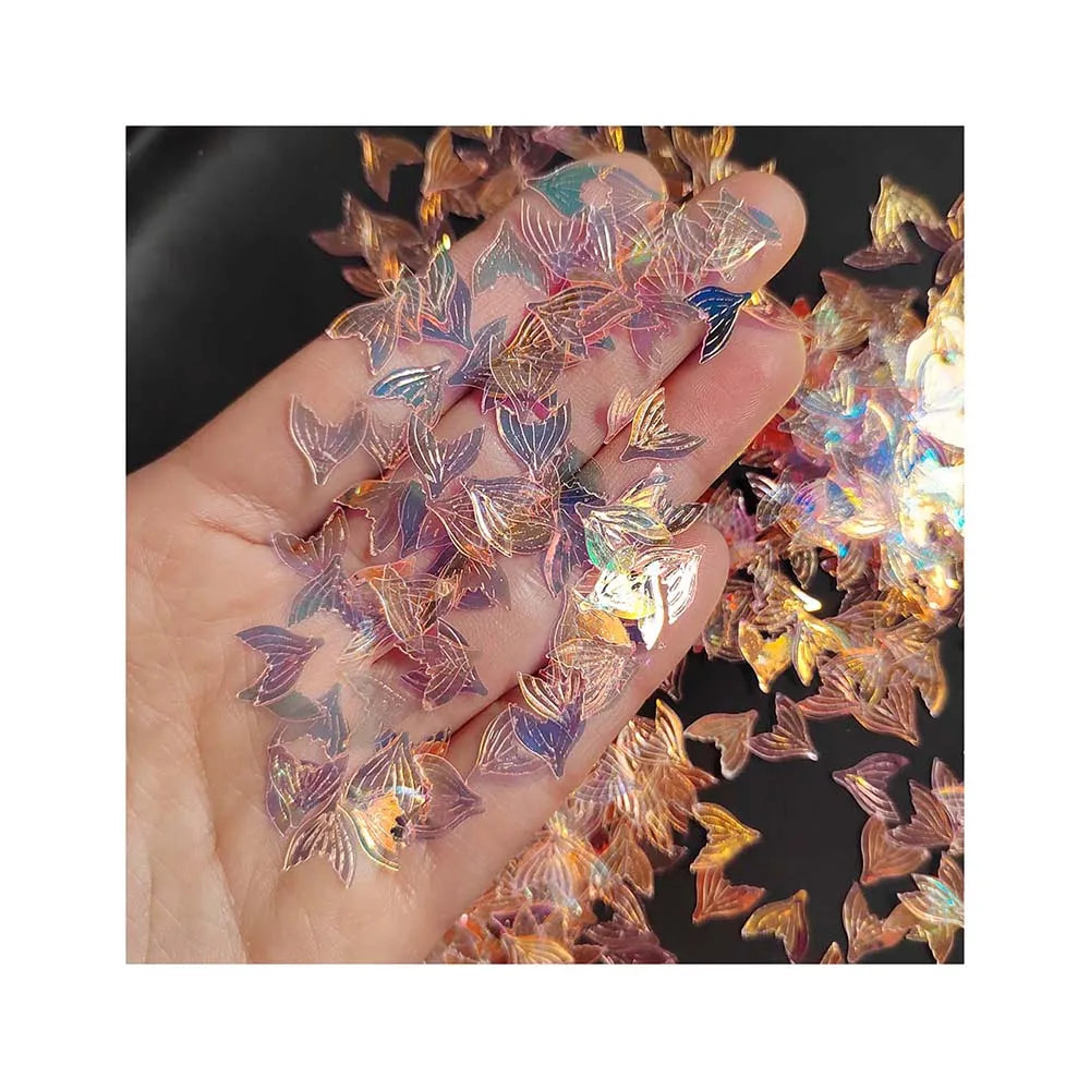 PVC Sequin Colorful Mermaid Fish Tail Loose Sequins for Crafts Paillettes Bag Clothing Sewing Accessories DIY Glitter Confetti
