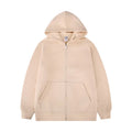High Quality 490g 100% Cotton French Terry Hoodies Oversized Zip up Customized Logo Hooded Collar Print Pattern Autumn Season