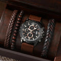 2024 Wholesale Stylish 4pcs Watch Gift Set Fashion Classic Quartz Sport Men Watch Sets