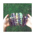 New Natural Amethyst Crystal Quartz Rough Stone Wrapped Crown Hair Band for Wedding Fashion Headband for Bridal Accessories