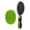 2PCS Dog Grooming Tools - Double-Sided Bath Brush for Shedding and Bathing