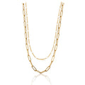 Double Layer Chain Necklace Simple Minimalist Punk Chain Necklace for Women Men Goth Jewelry Gift
