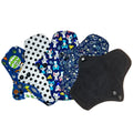 Reusable Eco Friendly Cotton Panty Liners with Super High Absorbency Winged Design Multi Color for Women and Girls