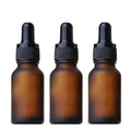 Empty Refillable Nail Polish Glass Bottle 15ml Frosted Matte Amber Essential Oil Dropper Bottle for Skincare Packaging