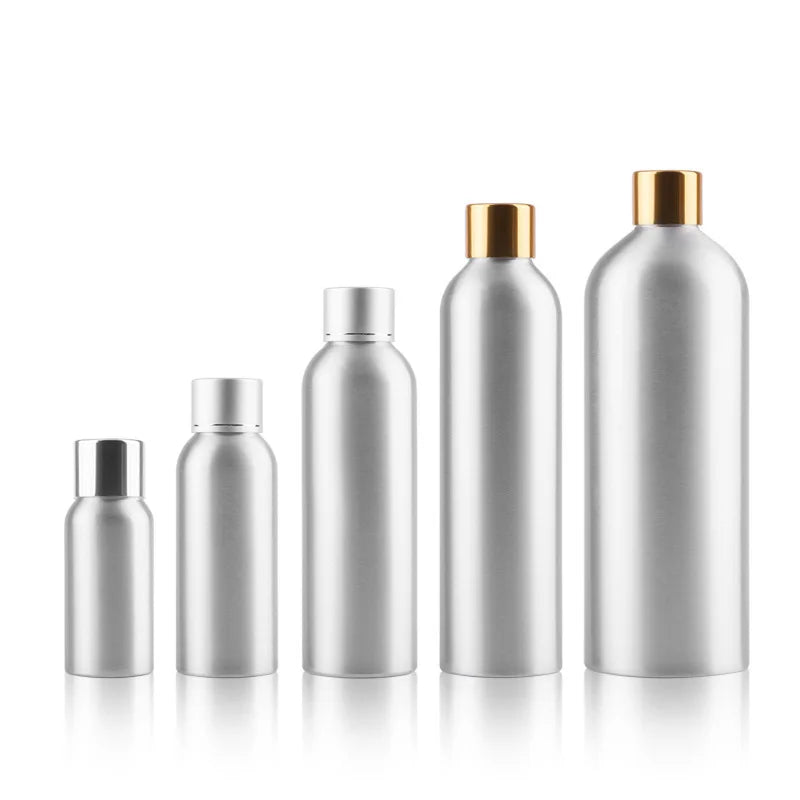 30ml 50ml 100ml 200ml 250ml 500ml Wholesale Aluminum Bottle with Aluminum Screw Cap Hotel Cosmetic Aluminum Shampoo