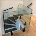 YL METAL Hot Sales Black Glass Railing Spigot Stainless Stair clear Frameless Glass Railing
