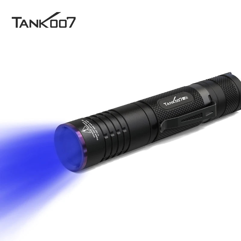 Tank007 Counterfeit Detection Led 365nm Uv Flashlight Uv Inspection Flashlight Blacklight Long Range Torch Industrial Linterna