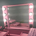 pink Color Normal Led Bulbs Makeup Carry case 24inch With Wheels