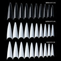 2023 Wholesale 600pcs/bag Nails Clear Natural False Artificial Fingernails New French Long Stiletto Nail Tips