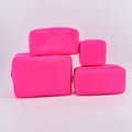 RTS Factory Classic Letter Luxury Waterproof Nylon Organizer Hot Pink Toiletry Travel Bag Custom Makeup Bag Cosmetic Bags