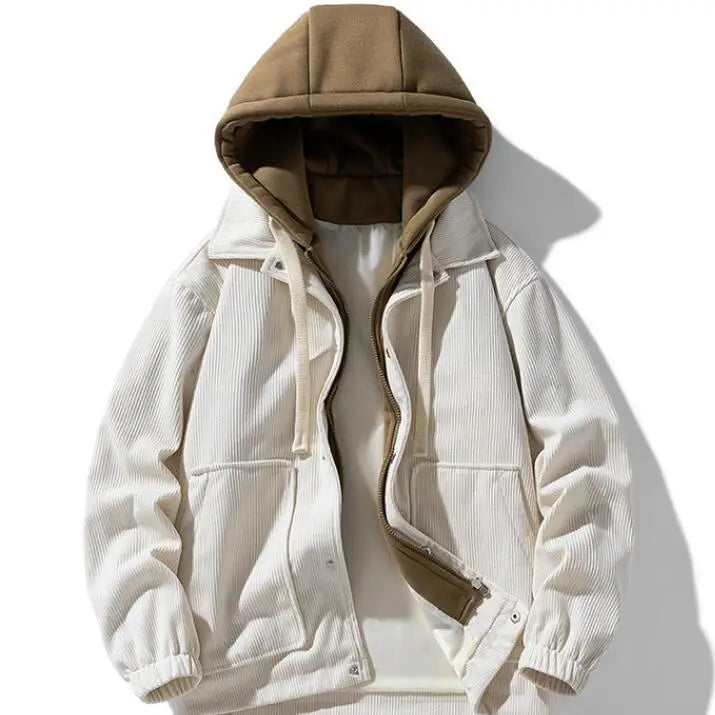 Men's Padded Jackets Men's Corduroy Coat Men's Casual Baseball Jacket Thermal Cotton Sports Winter Jacket