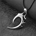 Punk Vampire Jewelry Gift Flame Crescent Necklace Double Dragon Sword Cross Pendant Necklace Pentagram Necklace for Women Men