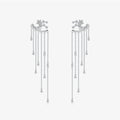 FUAMAY Fashion Jewelry Ladies 925 Silver Earrings Aretes High Quality Designer Party Tassel Earrings With Zircon
