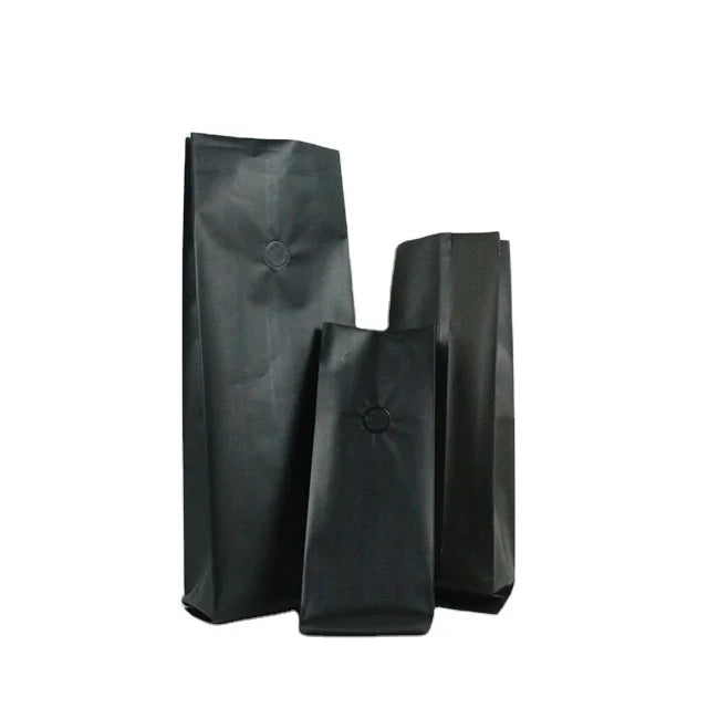 Customized 250G 500G 1Kg PE Tin Tie Coffee Packaging Bag Side Gusset with Valve Food Grade Printed Design