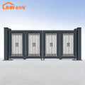 JHR Customized House Villa Garden Aluminium Bifold Gate Modern Main Entrance Electric Aluminum Sliding Folding Gates