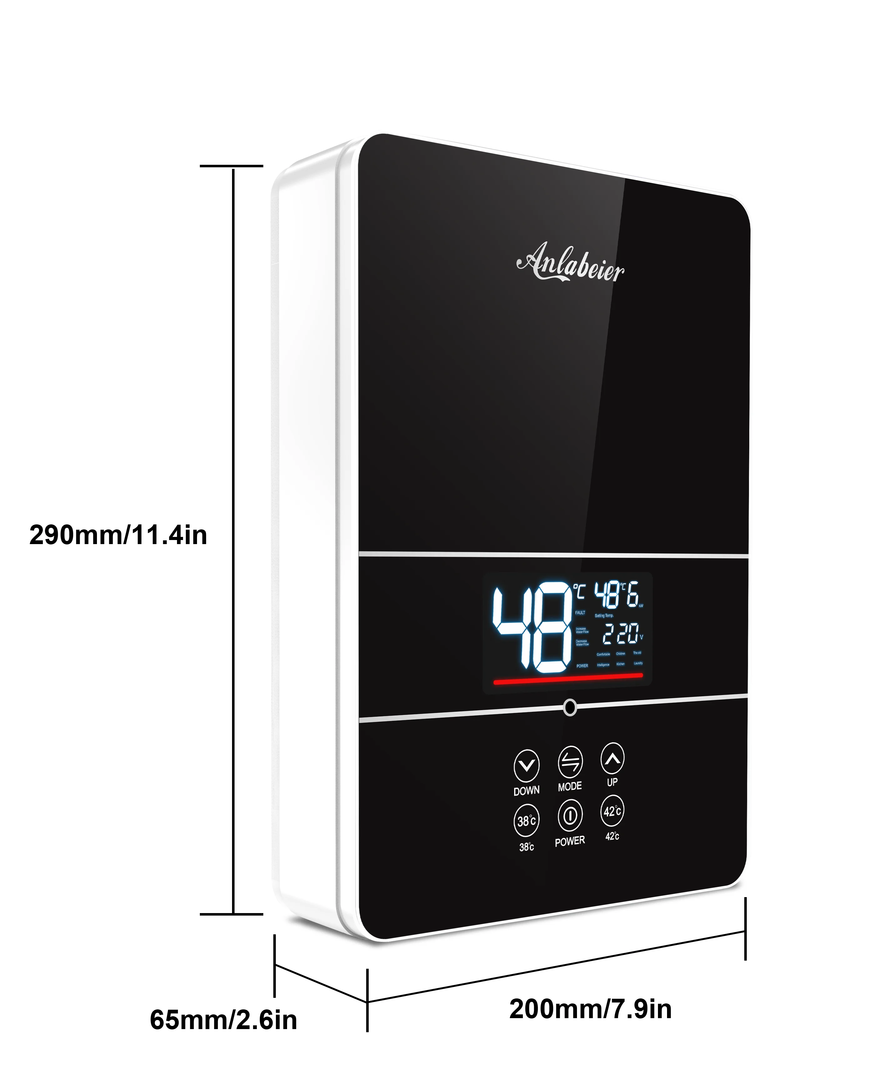 Precio De Ducha Electric Varias Marcas Hight Strength ABS Body Material LED Displays Its Working Condition Geyser in Kuwait